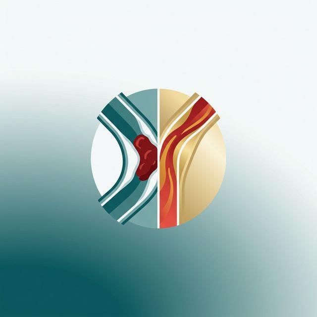 Ilustração de vaso cerebral com fluxo sanguíneo restaurado, representando prevenção de AVC recorrente