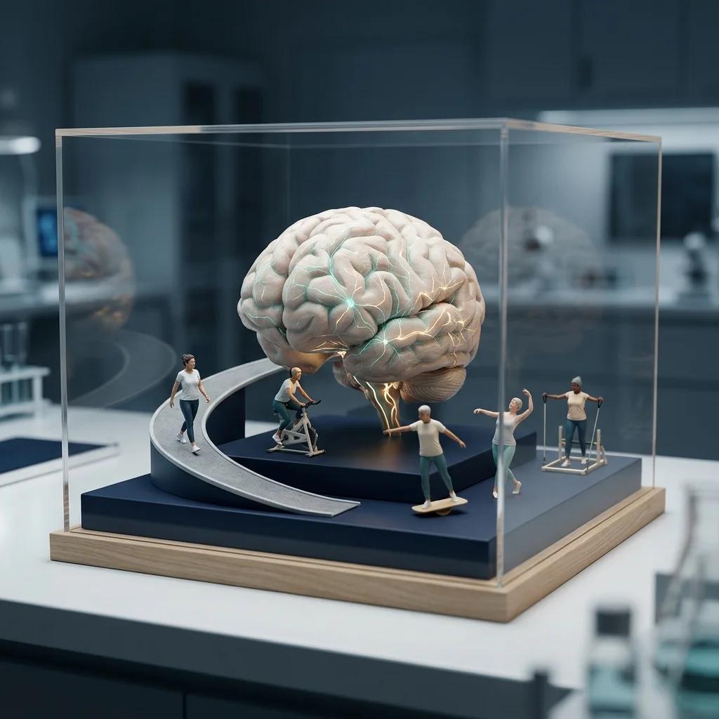 Pessoa com doença de Parkinson fazendo exercício supervisionado em ambiente seguro