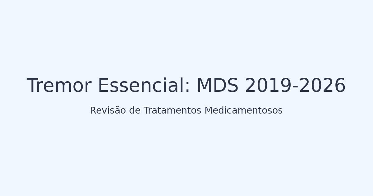 Ilustração médica limpa representando tremor essencial e opções de tratamento