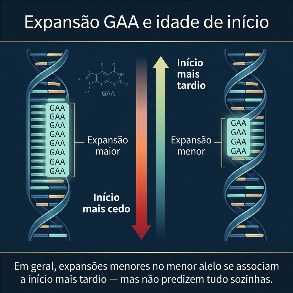 Infográfico com texto sobre expansão GAA e início tardio