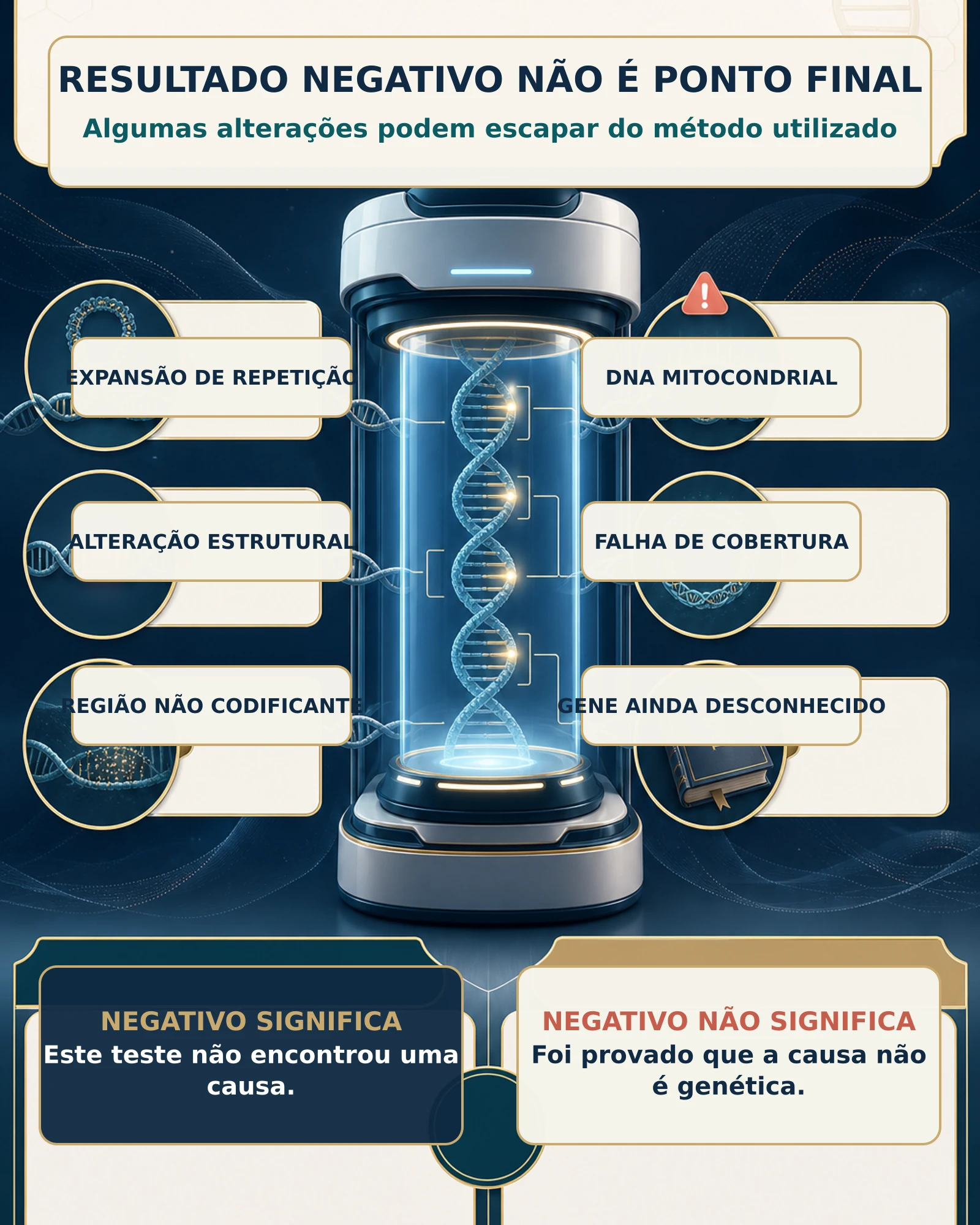 Principais motivos pelos quais um teste genético pode ser negativo na ataxia
