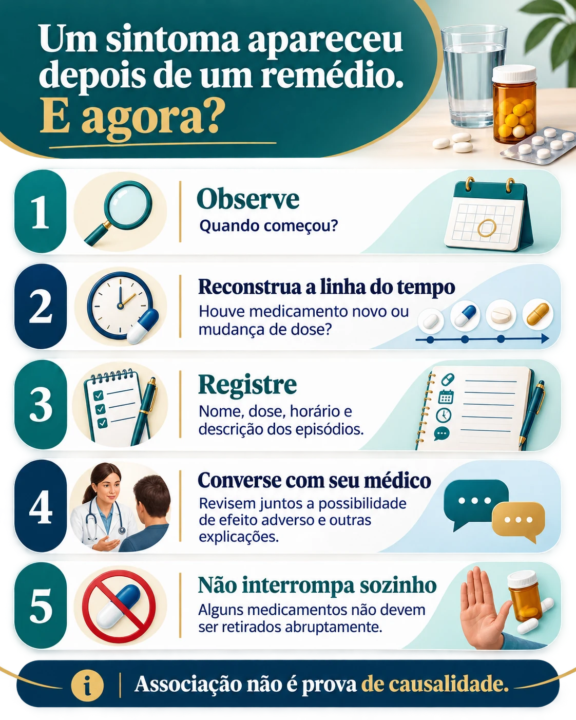 O que fazer quando o sintoma apareceu depois de um medicamento
