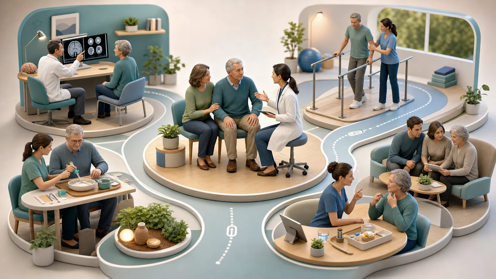 Diorama de cuidado interdisciplinar na síndrome corticobasal